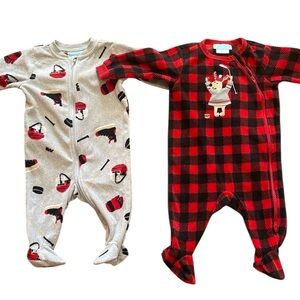 Adorable 6 Month Hockey Themed Onesies Duo